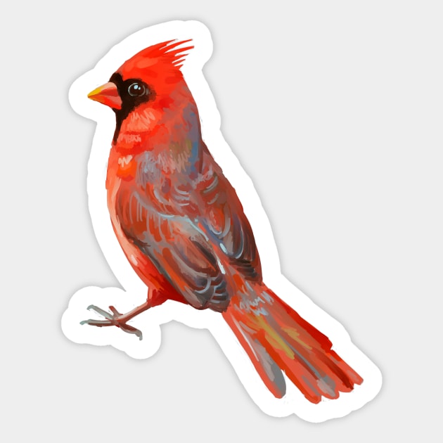 Cardinal Sticker by Freeminds